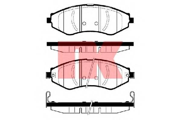 NK 225008 Комплект тормозных колодок,