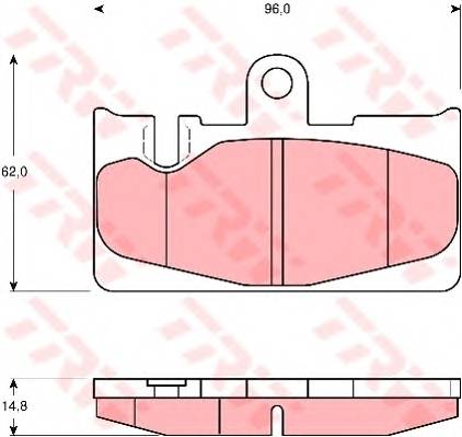 TRW GDB3323 Комплект гальмівних колодок,