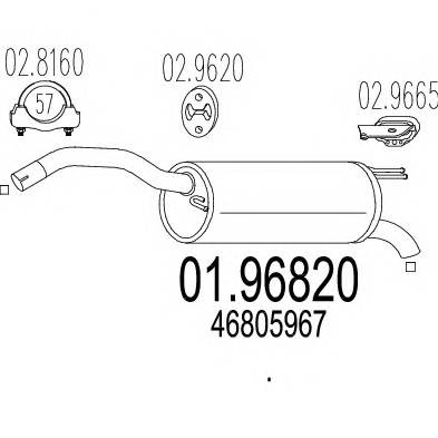 MTS 01.96820 Глушитель выхлопных газов