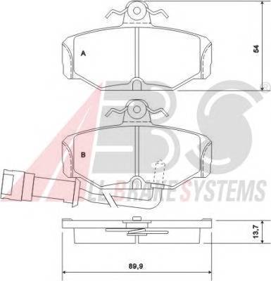 A.B.S. 36170 Комплект тормозных колодок,