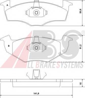 A.B.S. 37092 Комплект тормозных колодок,