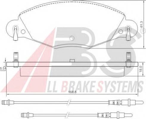 A.B.S. 37285 Комплект тормозных колодок,