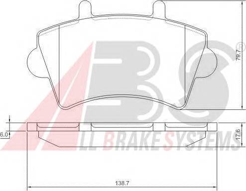 A.B.S. 37290 Комплект тормозных колодок,