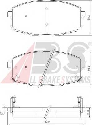 A.B.S. 37442 Комплект тормозных колодок,