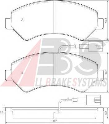 A.B.S. 37576 Комплект гальмівних колодок,