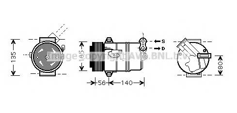 AVA QUALITY COOLING OLAK428 Компрессор, кондиционер