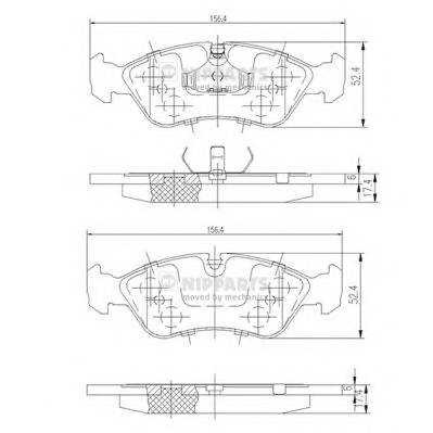 NIPPARTS J3600900 Комплект тормозных колодок,