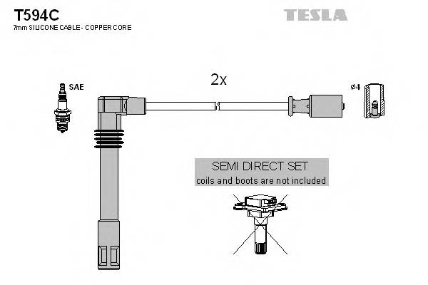 TESLA T594C Комплект дротів запалювання