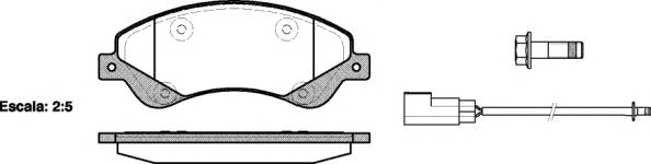 WOKING P13513.02 Комплект тормозных колодок,