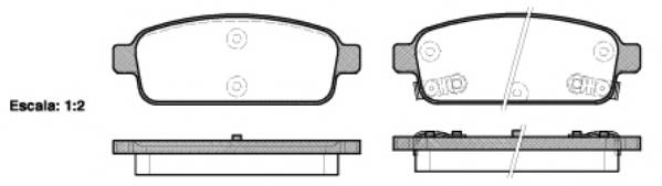 WOKING P15323.02 Комплект гальмівних колодок,