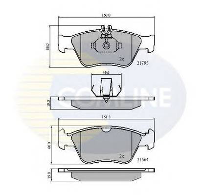 COMLINE CBP0274 Комплект гальмівних колодок,