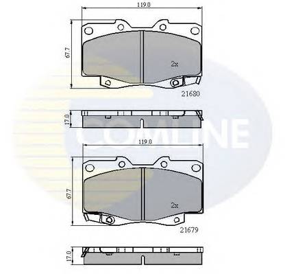 COMLINE CBP31574 Комплект гальмівних колодок,