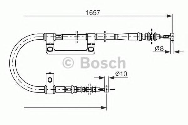 BOSCH 1 987 477 501 Трос, стояночная тормозная