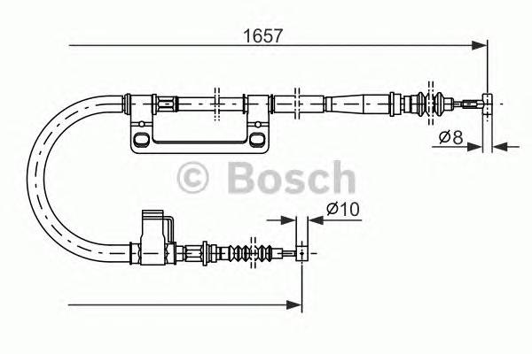 BOSCH 1 987 477 502 Трос, стояночная тормозная