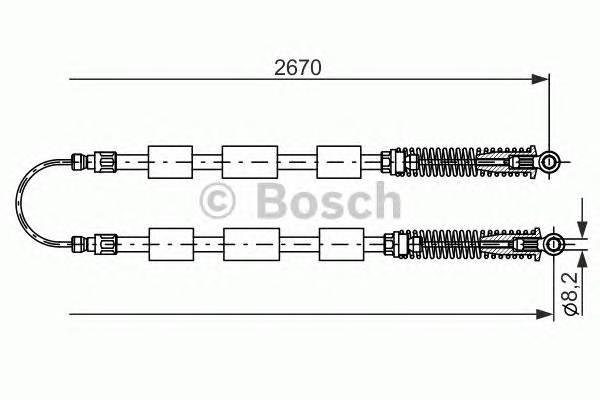 BOSCH 1 987 477 553 Трос, стояночная тормозная