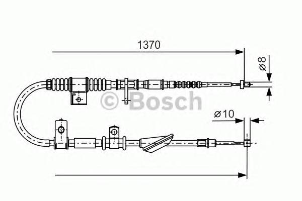 BOSCH 1 987 477 743 Трос, стояночная тормозная