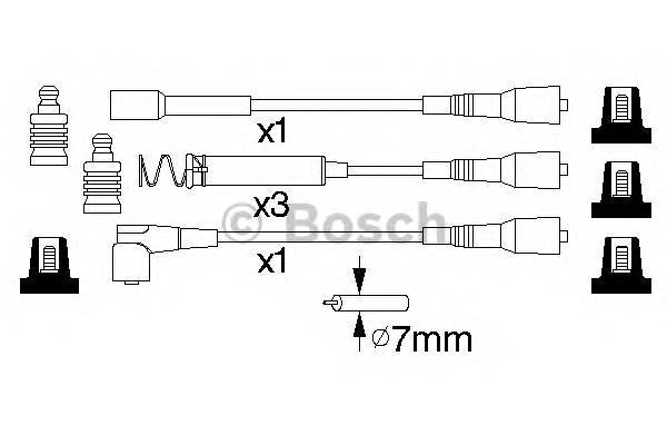 BOSCH 0 986 356 801 Комплект проводов зажигания