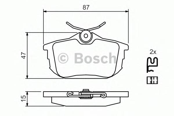 BOSCH 0 986 424 427 Комплект гальмівних колодок,