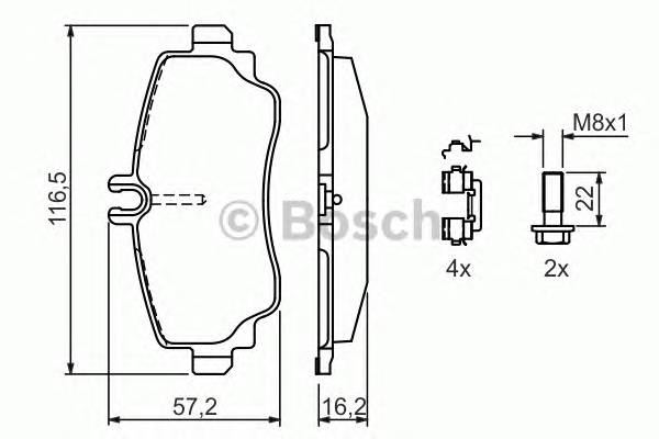 BOSCH 0 986 424 469 Комплект тормозных колодок,