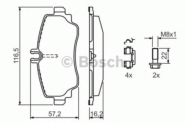 BOSCH 0 986 424 470 Комплект тормозных колодок,