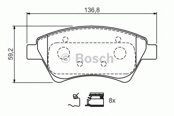 BOSCH 0 986 424 785 Комплект тормозных колодок,