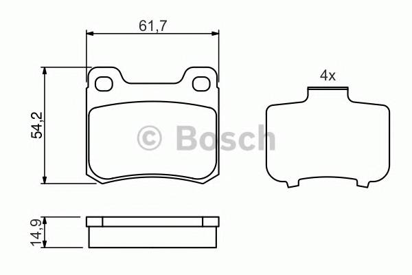 BOSCH 0 986 466 871 Комплект гальмівних колодок,