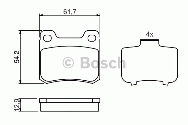 BOSCH 0 986 466 874 Комплект гальмівних колодок,