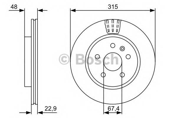 BOSCH 0 986 479 514 Тормозной диск