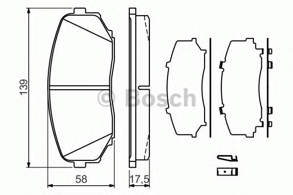 BOSCH 0 986 494 375 Комплект тормозных колодок,