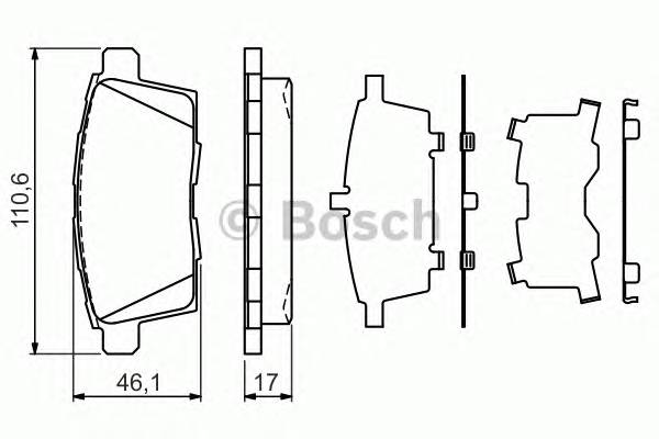 BOSCH 0 986 494 376 Комплект гальмівних колодок,