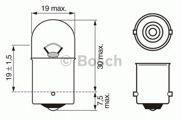 BOSCH 1 987 302 204 Лампа розжарювання, ліхтар