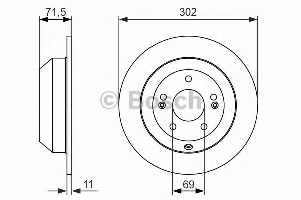 BOSCH 0 986 479 081 Тормозной диск