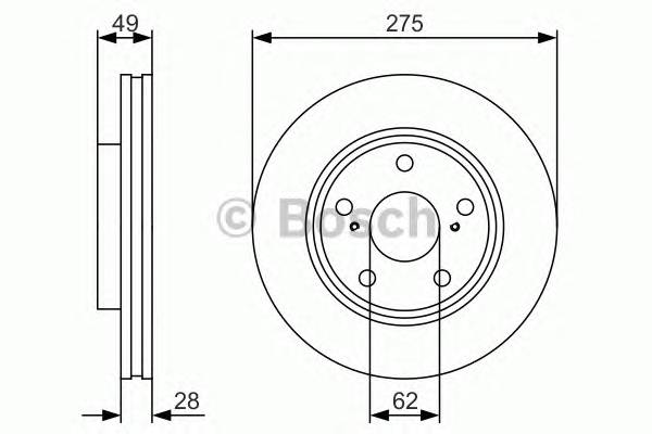 BOSCH 0 986 479 R58 Тормозной диск