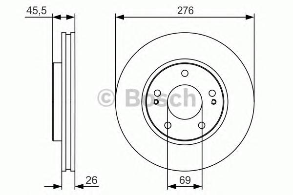 BOSCH 0986479S00 BOSCH Гальмівний диск