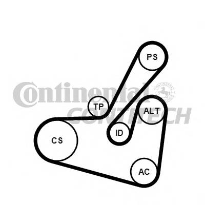 CONTITECH 6PK1750K1 Полікліновий ремінний комплект