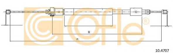 COFLE 10.4707 Трос гальма стоянки