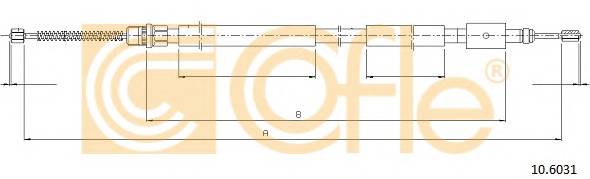 COFLE 10.6031 Трос стояночного гальма