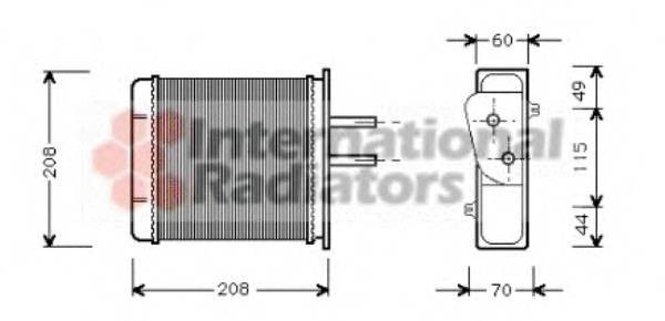 VAN WEZEL 17006150 Теплообменник, отопление салона