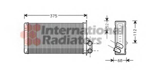 VAN WEZEL 43006226 Теплообменник, отопление салона