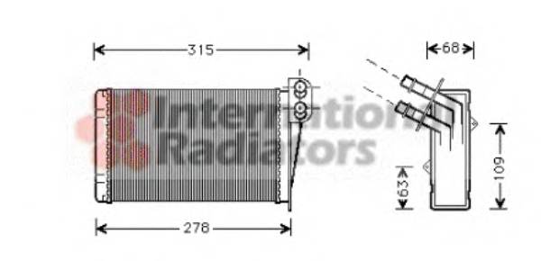 VAN WEZEL 43006228 Теплообменник, отопление салона