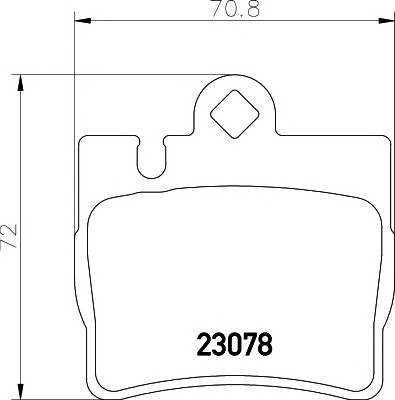 TEXTAR 2307801 Комплект гальмівних колодок,