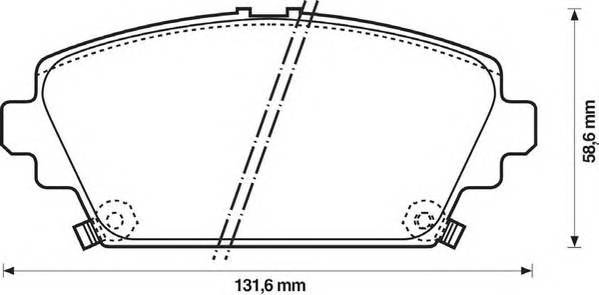 JURID 572429J Комплект гальмівних колодок,