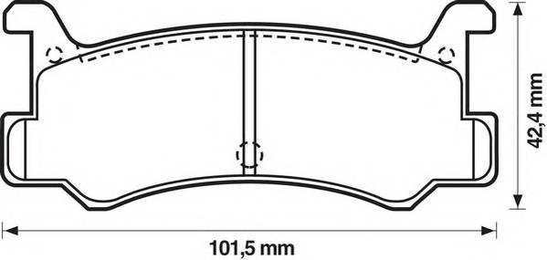 JURID 572162J Комплект гальмівних колодок,