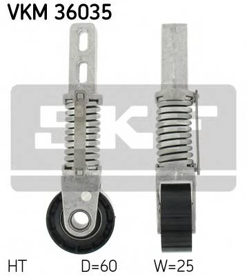 SKF VKM 36035 Натяжний ролик, полікліновий