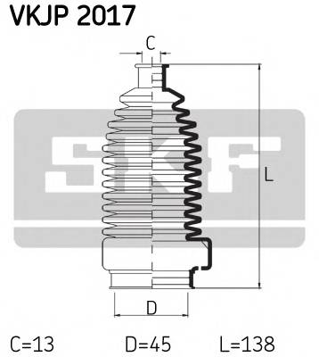 SKF VKJP 2017 Комплект пильника, рульове