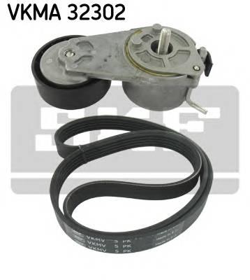 SKF VKMA 32302 Поликлиновой ременный комплект