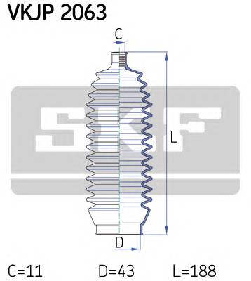 SKF VKJP 2063 Комплект пильника, рульове