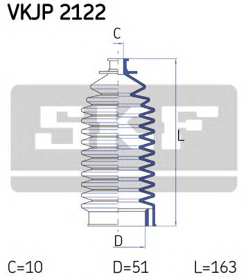 SKF VKJP 2122 Комплект пильника, рульове