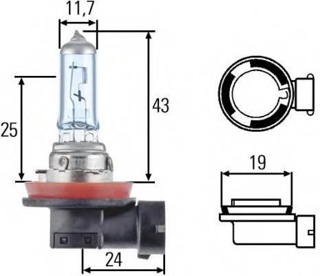 HELLA 8GH 008 356-121 Лампа розжарювання, фара