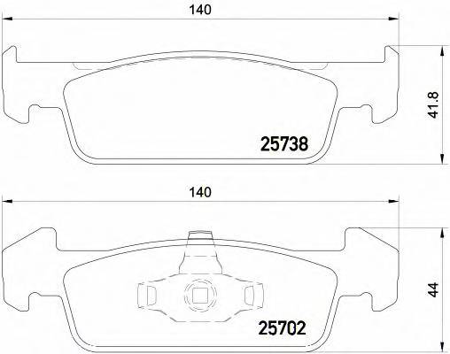 BREMBO P 68 060 Комплект гальмівних колодок,